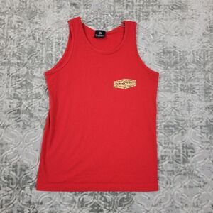 Vintage Shasta Lake Shirt Womens Medium Red Tank Top Summer Beach Resort Y2K